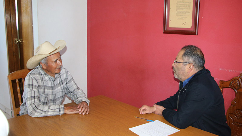 Edil de Ciudad Hidalgo cumple con el Programa de Atención ciudadana en la Tenencia de San Antonio Villalongín