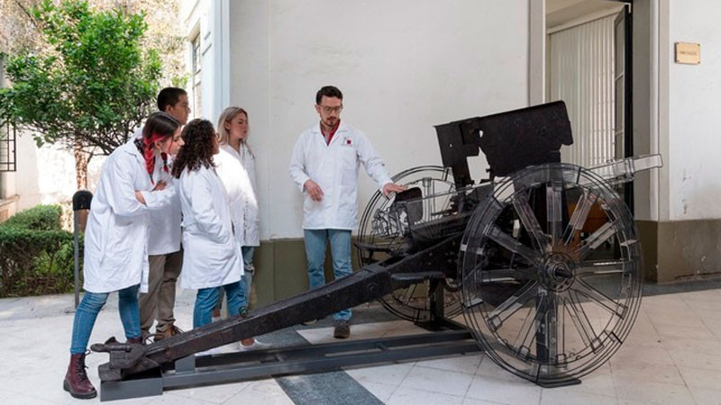 Centro INAH Nayarit recibe artillería de cañón patentado por el general Manuel Mondragón 