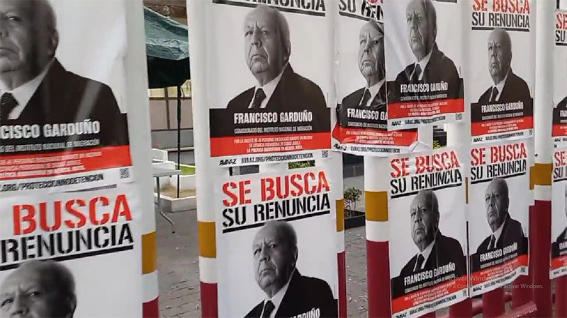 Organizaciones exigen la renuncia de Francisco Garduño 