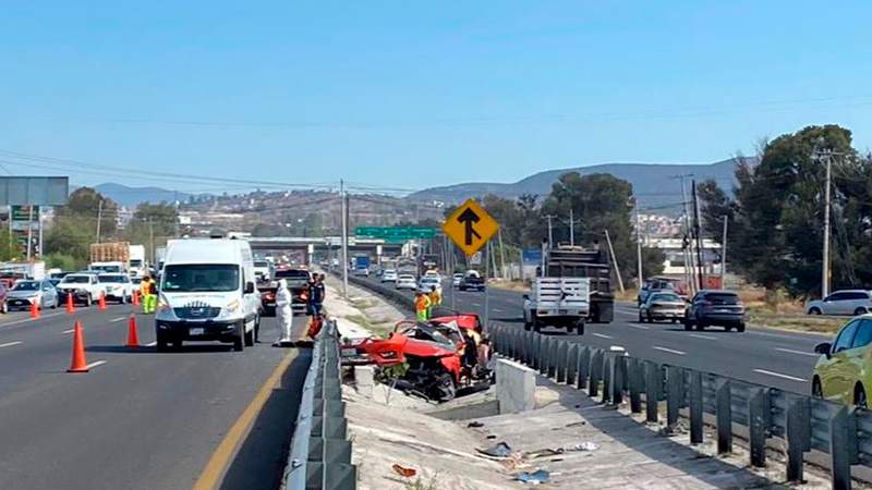 Fatal choque en la autopista 57 a la altura de Santa Rosa Jáuregui, Querétaro 