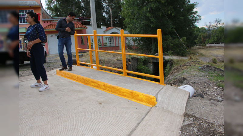 Inauguran la construcción del puente vehicular en la comunidad Rincón de Dolores, en Ciudad Hidalgo