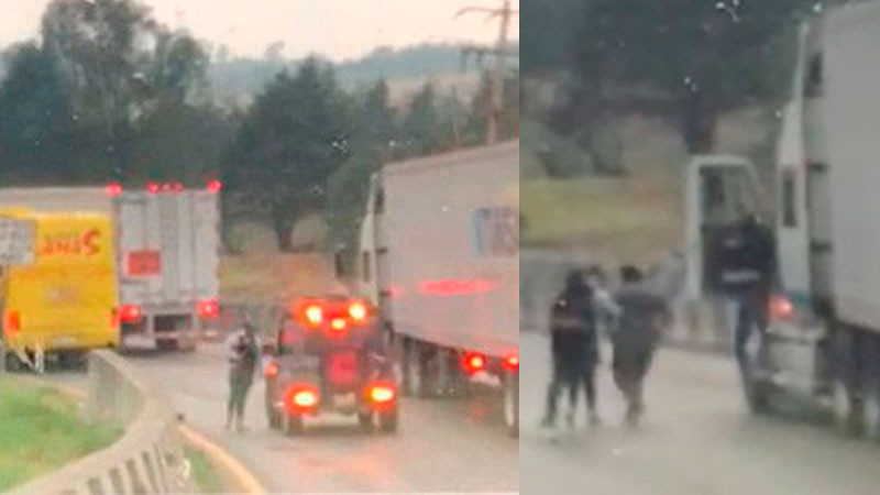 Comando armado bloquea la Veracruz-Puebla, para asaltar a automovilistas y traileros 