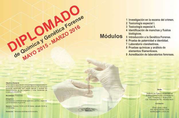 Instituto de Física y Matemáticas de la UMSNH abre Diplomado en Química Forense - Foto 0 