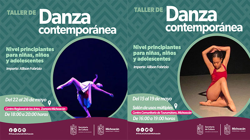 Secretaria de Cultura invita a los talleres de danza contemporánea en Zamora y Tzurumútaro 