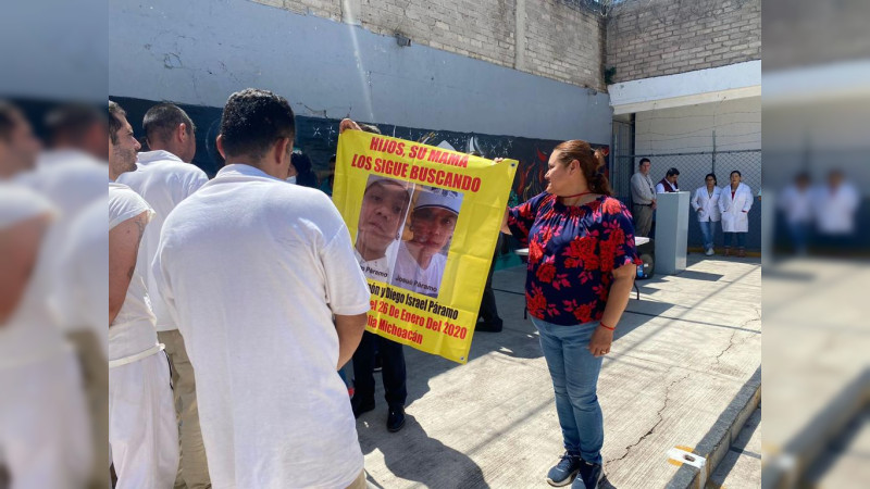 Llevan actividad de búsqueda de personas desaparecidas a penales de Michoacán
