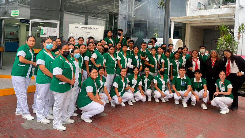 Alumnos de Enfermería del Conalep Michoacán conocen servicios hospitalarios 