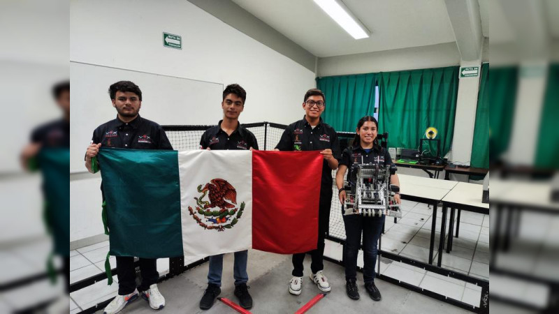 Compiten alumnos del Cecytem en mundial de robótica, en EU