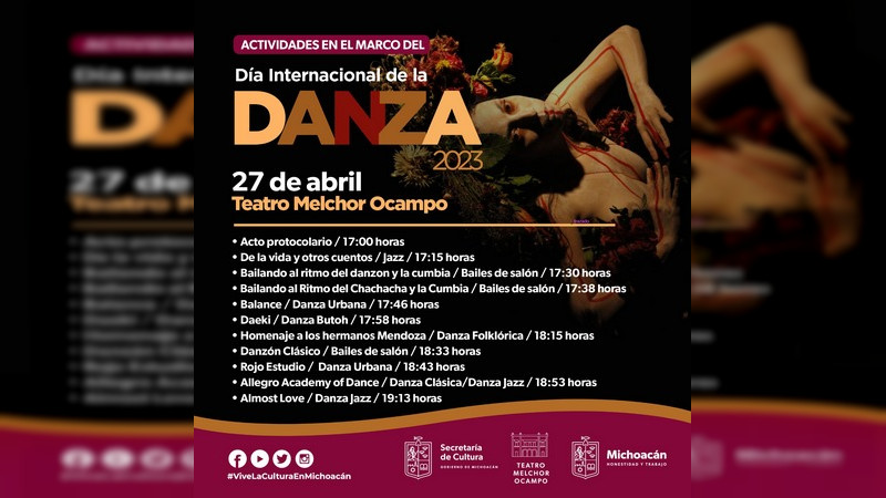 Anuncia Secum talleres y presentaciones por el Día Internacional de la Danza