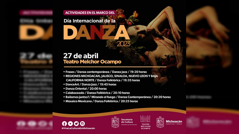 Anuncia Secum talleres y presentaciones por el Día Internacional de la Danza