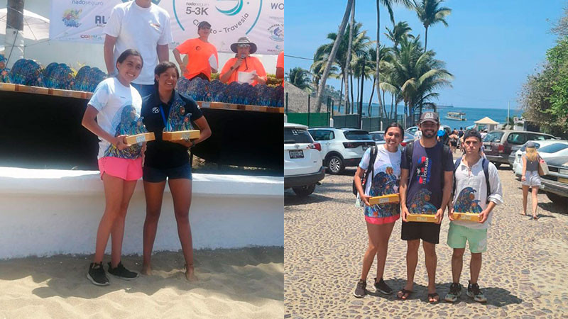 Regresa equipo IMCUFIDE con dos oros y una plata del Festival de Aguas Abiertas Manzanillo 2023 