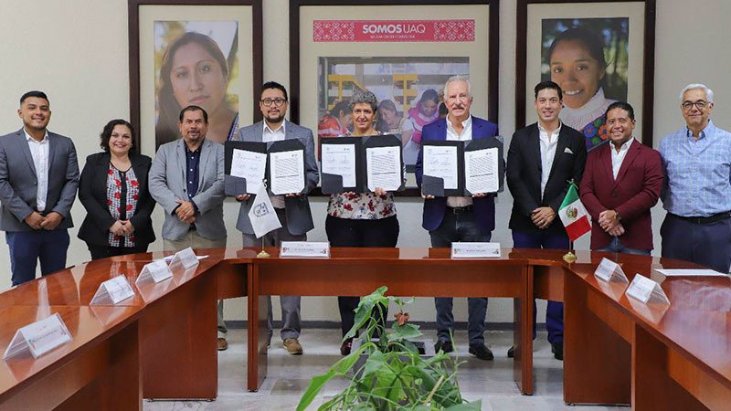 Universidad de Querétaro y municipio de El Marqués signan convenio para construir obra  