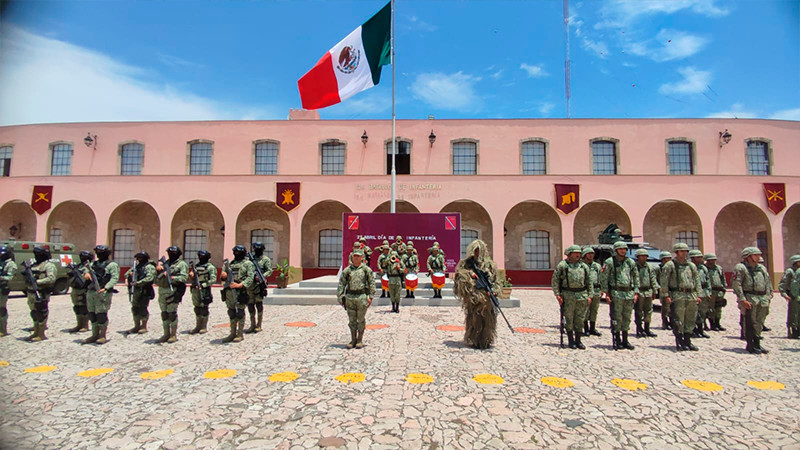 Conmemora XXI Zona Militar el Día de la Infantería, el arma más numerosa del Ejército Mexicano