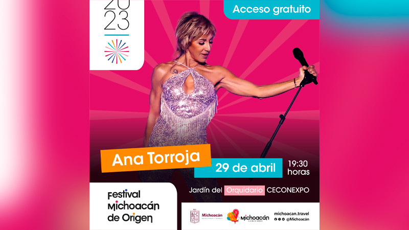 Ana Torroja anuncia concierto en el Festival Michoacán de Origen, en Morelia 