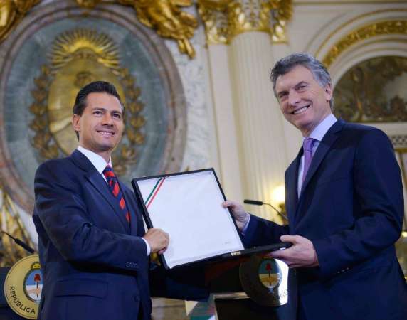 Recibe Mauricio Macri a Enrique Peña Nieto en la Casa Rosada - Foto 0 