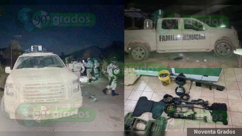 Chocan Ejército y convoy de La Familia en Donato Guerra, Edomex: Les aseguran camionetas, fusil calibre 50 y lanzagranadas 