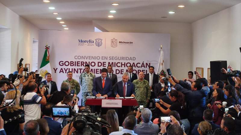 Acuerdan Gobierno de Michoacán y de Morelia trabajar coordinados por seguridad 