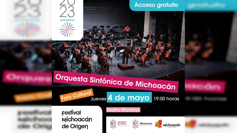 Anuncia Secum gran concierto de la OSIDEM en el Festival Michoacán de Origen 