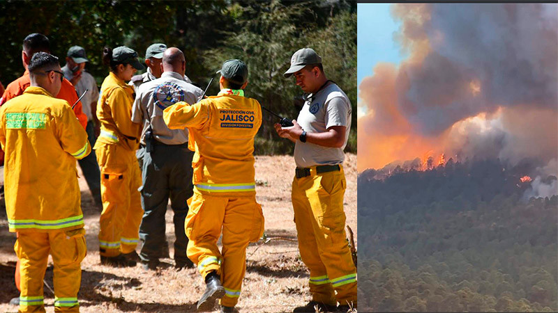 Se registra fuerte incendio forestal en Atemajac de Brizuela, Jalisco 