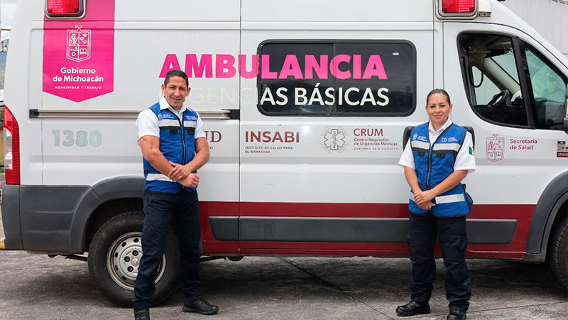 En 4 meses, Salud Michoacán ha realizado más de 15 mil servicios prehospitalarios