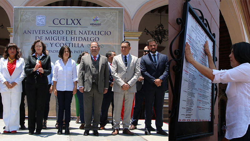 Realizan fijación del Bando Solemne por conmemoración del CCLXX Aniversario del Natalicio de Don Miguel Hidalgo y Costilla, en Ciudad Hidalgo
