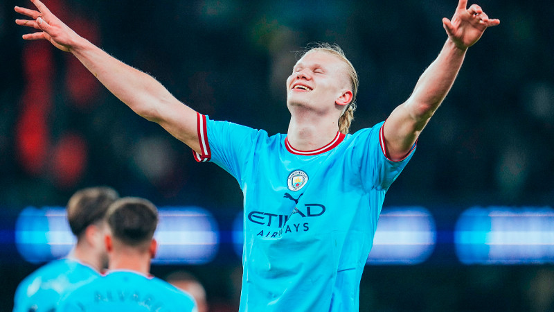 Haaland rompe récord de goleo en la Premier League de Inglaterra 