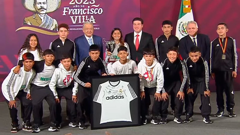 Celebran a jóvenes de Nuevo León por triunfo Desafío Mundial Del Real Madrid 2023 