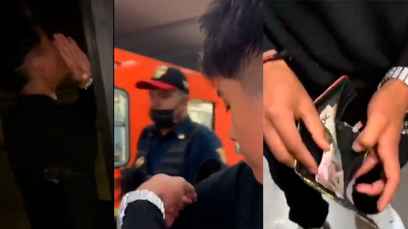 Jóvenes presumen que sobornaron a oficial tras subirse a cabina del Metro CDMX; SSC investiga 