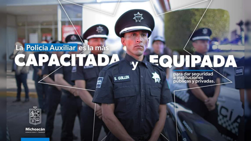 Permanente, convocatoria de reclutamiento para la Policía Auxiliar en Morelia 
