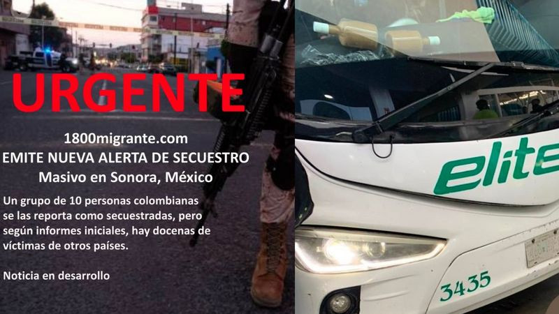 Denuncian secuestro de migrantes colombianos en Sonora 