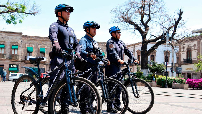 El Agrupamiento Ciclista de SSP está preparado para combatir la delincuencia en la zona céntrica de Morelia