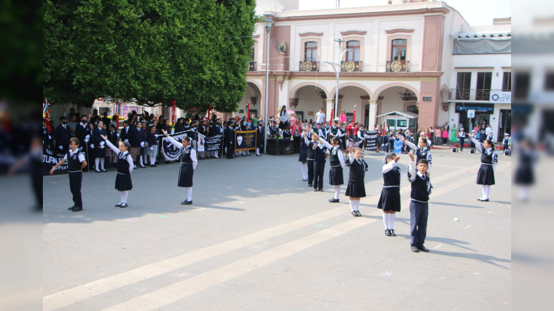 Realizan acto cívico por el 161 aniversario de la Batalla de Puebla, en Ciudad Hidalgo