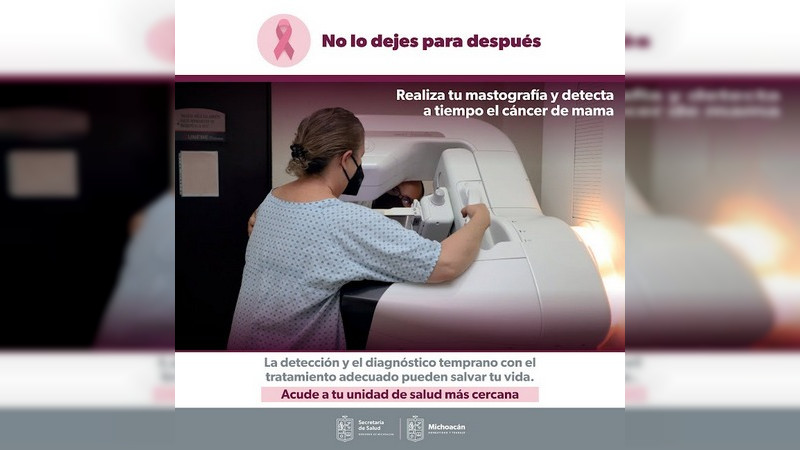 Reporta Salud Michoacán más de 8 mil mastografías gratuitas durante 2023