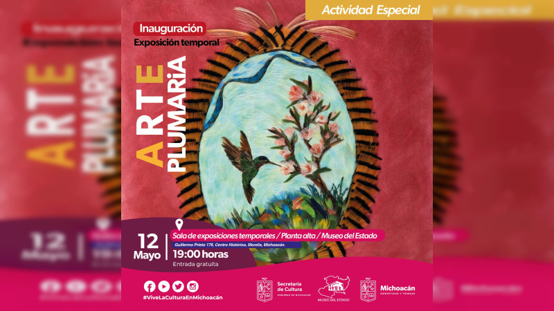 Este viernes inaugura Secum exposición Arte Plumaria 
