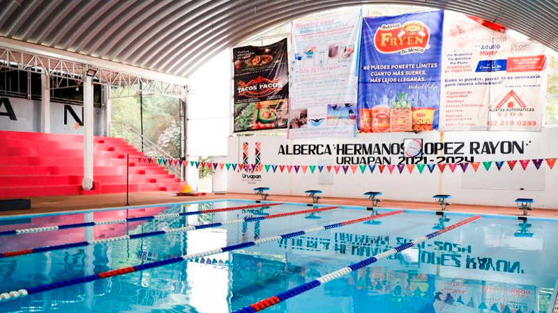 Suspenden clases de natación en alberca de la Unidad Deportiva, en Uruapán 