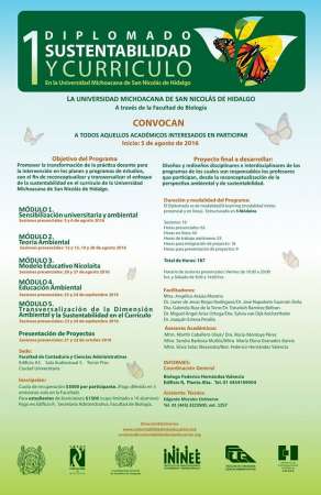 Con diplomado busca la UMSNH promover la sustentabilidad en sus programas de estudios 