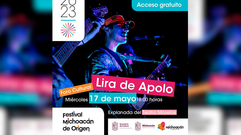 Este miércoles, Lira de Apolo llega al foro cultural del Festival Michoacán de Origen 