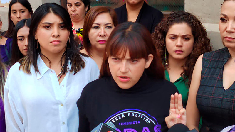 Activistas de colectivos feministas exigen la aprobación de la Ley 3 de 3 en el Congreso de Michoacán  
