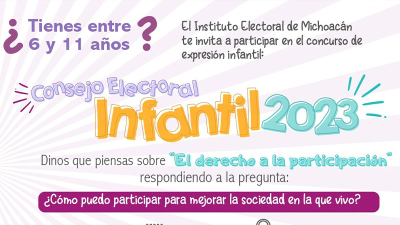 Últimos días de concurso para integrar el Consejo Electoral Infantil 2023: Secum 