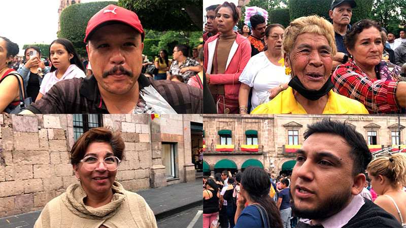 Ciudadanos orgullosos del 482 Aniversario de Morelia