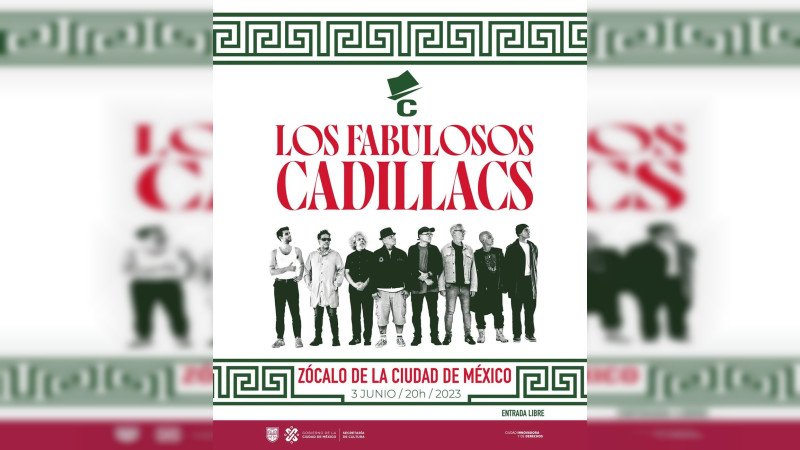 Anuncian concierto de los Fabulosos Cadillacs en el Zócalo de la Ciudad de México 