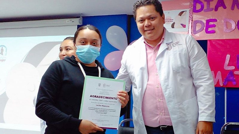 Por su contribución, Salud Michoacan reconoce a donadoras de leche materna