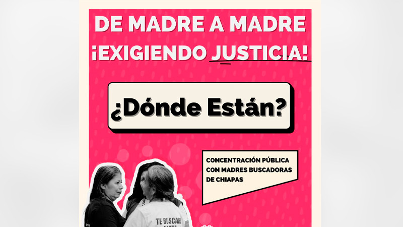 Madres buscadoras ponen plantón frente a Palacio de Gobierno de Chiapas, exigen justicia 