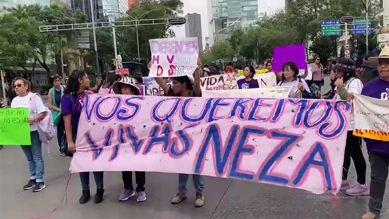 Marchan en Ciudad de México por condena contra Roxana Ruiz 
