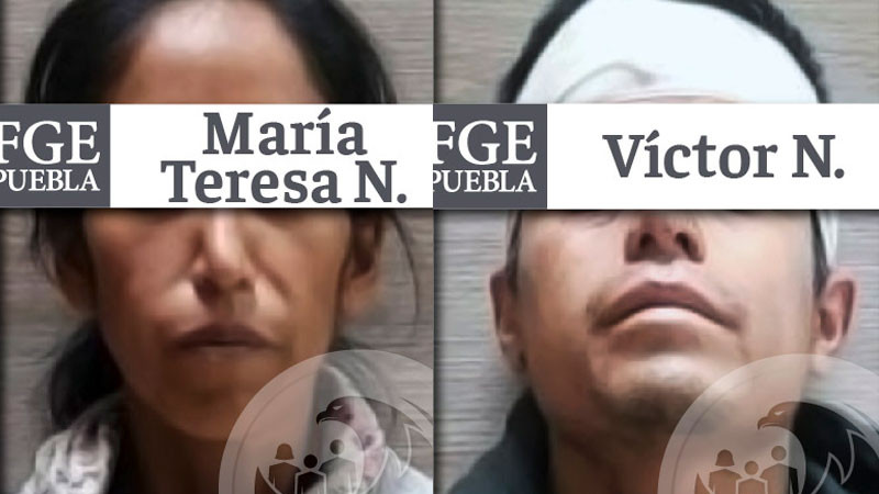 Dan prisión preventiva a María Teresa y Víctor por asaltar con violencia a taxista, en Puebla 