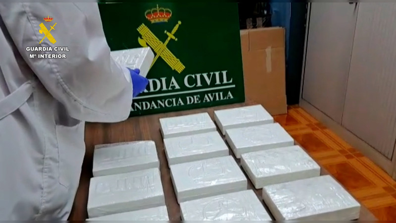 De Jalisco a España: Aseguran autoridades 12 kilos de cocaína del Mencho, en la provincia de Ávila 