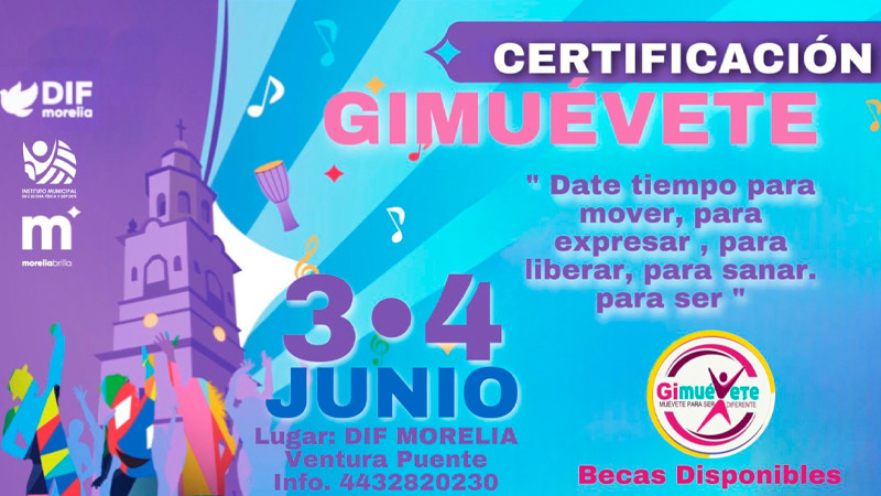 Invitan Imcufide y DIF Morelia a certificación Gimuévete 