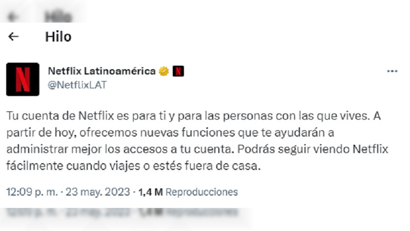 Netflix anuncia cobro extra en México por compartir tu cuenta; ¿De cuánto será el cobro extra?
