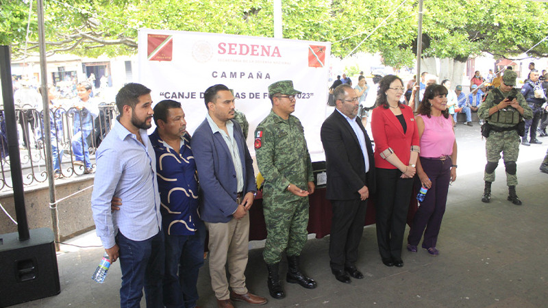Arranca en Ciudad Hidalgo programa de Canje de Armas de fuego; hasta 30 mil pesos el beneficio