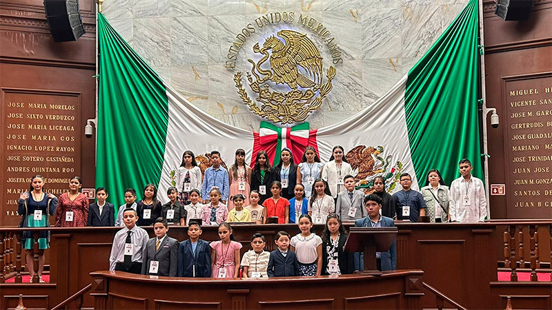 Desarrollo integral de la niñez, tema central en el Parlamento Infantil Incluyente Michoacán 2023 