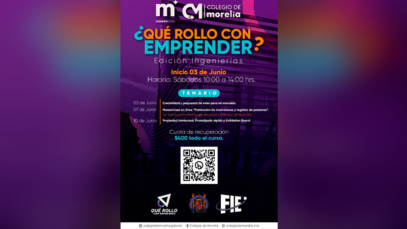 Nuevas fechas para master class SAT y taller ¿Qué Rollo con Emprender? Edición Ingenierías